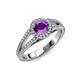 4 - Aylin Amethyst and Diamond Halo Engagement Ring 