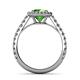 5 - Bella Green Garnet and Diamond Halo Engagement Ring  