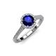 4 - Miah Blue Sapphire and Diamond Halo Engagement Ring 