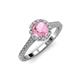 4 - Miah Pink Tourmaline and Diamond Halo Engagement Ring 