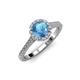 4 - Miah Blue Topaz and Diamond Halo Engagement Ring 