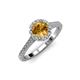 4 - Miah Citrine and Diamond Halo Engagement Ring 