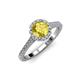 4 - Miah Yellow Sapphire and Diamond Halo Engagement Ring  