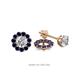 1 - Serena 0.57 ctw (2.00 mm) Round Blue Sapphire Jackets Earrings 