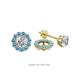 1 - Serena 0.45 ctw (2.00 mm) Round Blue Topaz Jackets Earrings 