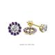 1 - Serena 0.40 ctw (2.00 mm) Round Iolite Jackets Earrings 