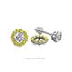 1 - Serena 0.54 ctw (2.00 mm) Round Yellow Sapphire Jackets Earrings 