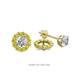 1 - Serena 0.54 ctw (2.00 mm) Round Yellow Sapphire Jackets Earrings 