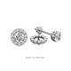 1 - Serena 0.57 ctw (2.00 mm) Round White Sapphire Jackets Earrings 