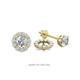 1 - Serena 0.57 ctw (2.00 mm) Round White Sapphire Jackets Earrings 