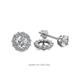 1 - Serena 0.54 ctw (2.00 mm) Round Natural Diamond Jackets Earrings 