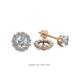 1 - Serena 0.54 ctw (2.00 mm) Round Natural Diamond Jackets Earrings 