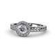 1 - Meir Diamond Halo Engagement Ring 
