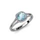 4 - Seana Aquamarine and Diamond Halo Engagement Ring 