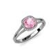 4 - Seana Pink Tourmaline and Diamond Halo Engagement Ring 