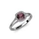 4 - Seana Rhodolite Garnet and Diamond Halo Engagement Ring 