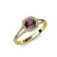 4 - Seana Rhodolite Garnet and Diamond Halo Engagement Ring 