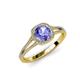 4 - Seana Tanzanite and Diamond Halo Engagement Ring 