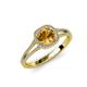 4 - Seana Citrine and Diamond Halo Engagement Ring 