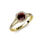 4 - Seana Red Garnet and Diamond Halo Engagement Ring 