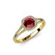4 - Seana Ruby and Diamond Halo Engagement Ring 