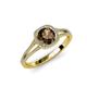 4 - Seana Smoky Quartz and Diamond Halo Engagement Ring 