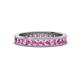 1 - Celina 2.40 mm Round Pink Sapphire Eternity Band 