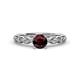 1 - Amaira Red Garnet and Diamond Engagement Ring 