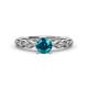 1 - Amaira London Blue Topaz and Diamond Engagement Ring 