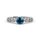 1 - Amaira Blue and White Diamond Engagement Ring 