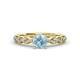 1 - Amaira Aquamarine and Diamond Engagement Ring 