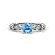 1 - Amaira Blue Topaz and Diamond Engagement Ring 