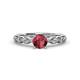 1 - Amaira Rhodolite Garnet and Diamond Engagement Ring 