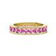 1 - Celina 3.00 mm Round Pink Sapphire Eternity Band 