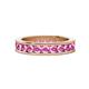 1 - Celina 3.00 mm Round Pink Sapphire Eternity Band 