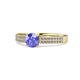 1 - Aysel Tanzanite and Diamond Double Row Engagement Ring 