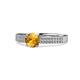 1 - Aysel Citrine and Diamond Double Row Engagement Ring 