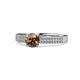 1 - Aysel Smoky Quartz and Diamond Double Row Engagement Ring 