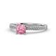 1 - Aleen Pink Tourmaline and Diamond Engagement Ring 