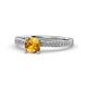 1 - Aleen Citrine and Diamond Engagement Ring 
