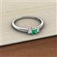 2 - Eadlin Princess Cut Emerald and Diamond Three Stone Engagement Ring 