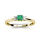 2 - Eadlin Princess Cut Emerald and Diamond Three Stone Engagement Ring 