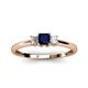 2 - Eadlin Princess Cut Blue Sapphire and Diamond Three Stone Engagement Ring 