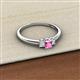 2 - Eadlin Princess Cut Pink Sapphire and Diamond Three Stone Engagement Ring 