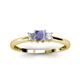 2 - Eadlin Princess Cut Tanzanite and Diamond Three Stone Engagement Ring 
