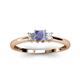 2 - Eadlin Princess Cut Tanzanite and Diamond Three Stone Engagement Ring 