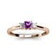 2 - Eadlin Princess Cut Amethyst and Diamond Three Stone Engagement Ring 