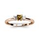 2 - Eadlin Princess Cut Citrine and Diamond Three Stone Engagement Ring 