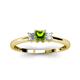 2 - Eadlin Princess Cut Peridot and Diamond Three Stone Engagement Ring 