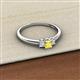 2 - Eadlin Princess Cut Yellow Sapphire and Diamond Three Stone Engagement Ring 